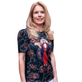 camiseta strass jesus das santas chagas