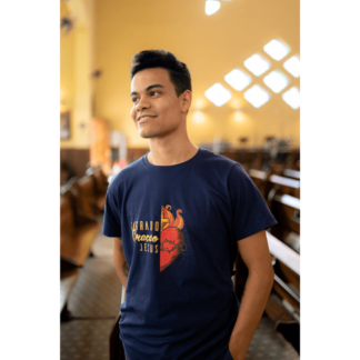 camiseta masculina sagrado coração