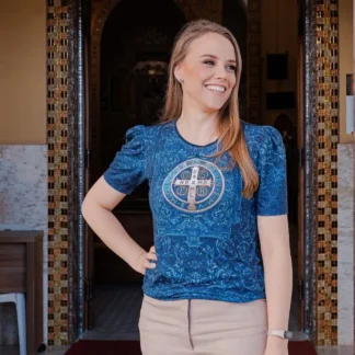 camiseta strass azul são bento